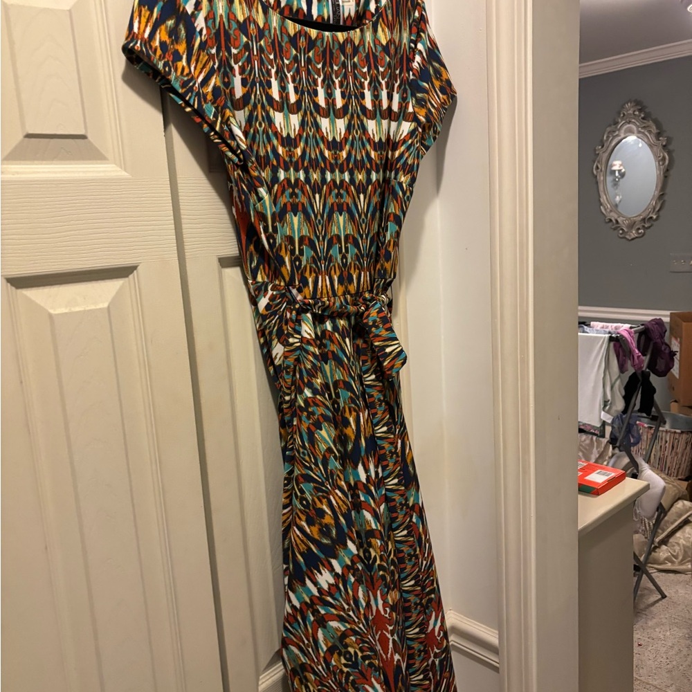 Julian Taylor Vibrant Multicolor Maxi Dress